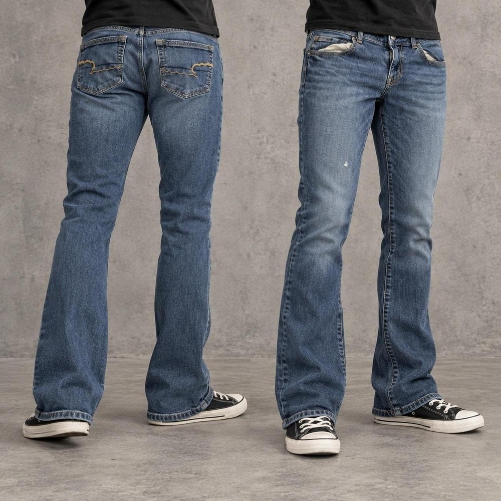 28x28 Blue Slim Bootcut Jeans Y2K 2000s